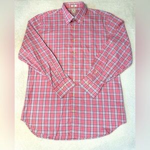 Peter millar mens long sleeve button down shirt size L 100% cotton